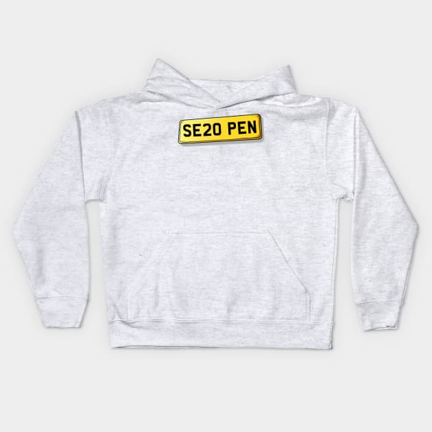 SE20 PEN Number Plate Kids Hoodie by We Rowdy